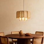 Handwoven Rattan Pendant Light with Wabi-Sabi Aesthetic