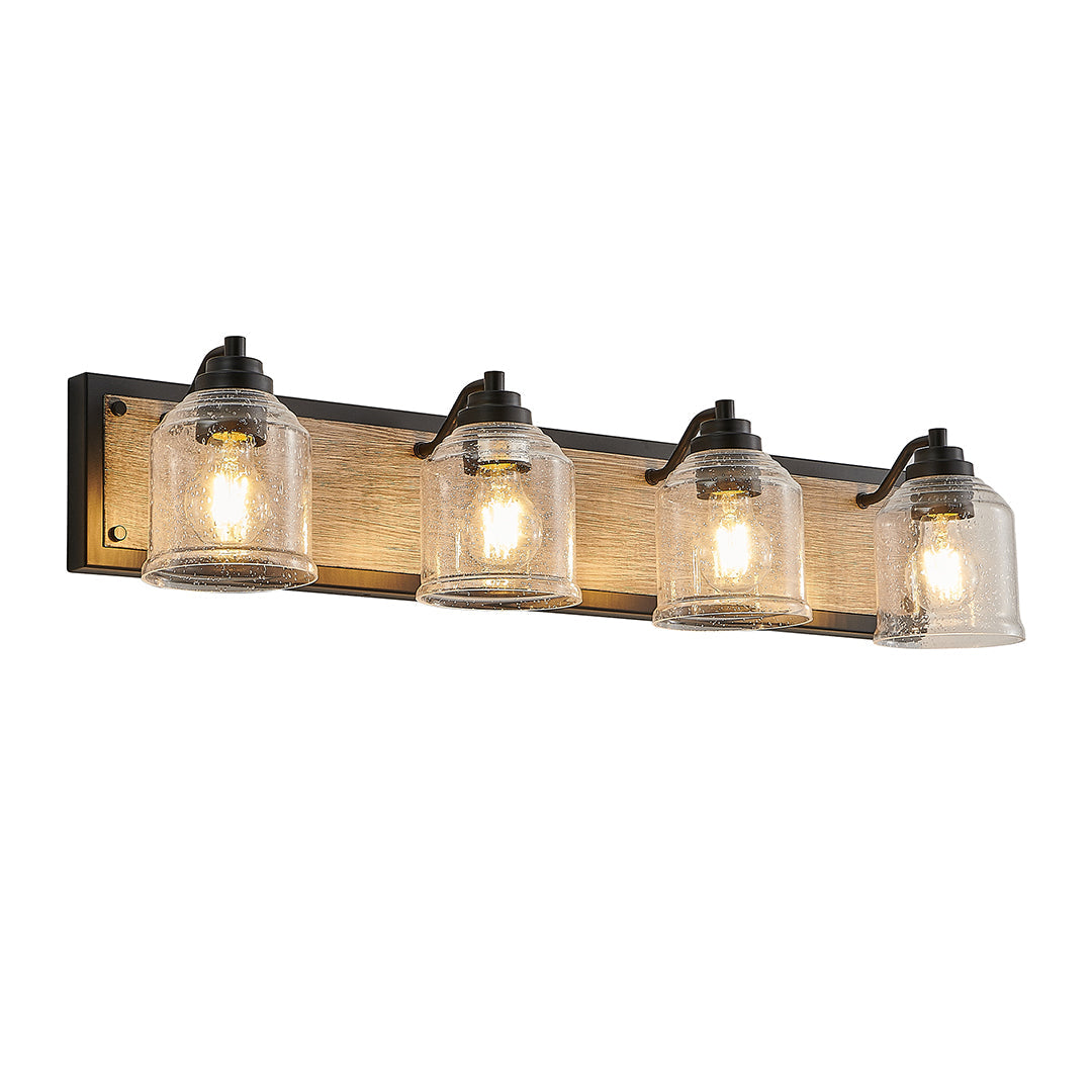 Nordic Geometric Linear Wall Sconce with Multi-Light Iron Frame