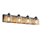 Nordic Geometric Linear Wall Sconce with Multi-Light Iron Frame
