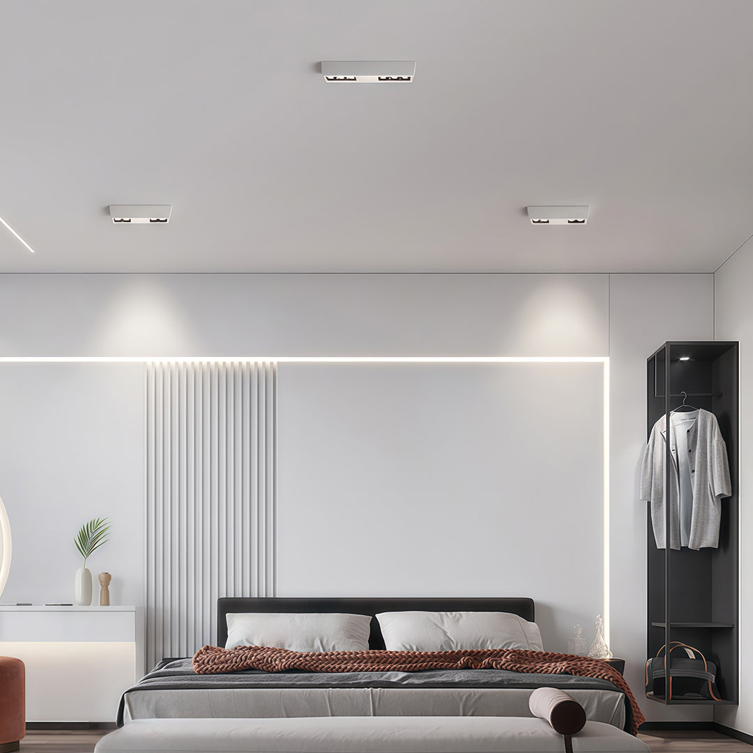 Modern Square LED Downlights Surface Mount Aluminum Ceiling Light