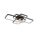 Modern Ceiling Fan with LED Light, Acrylic Shade, Clear ABS Blades