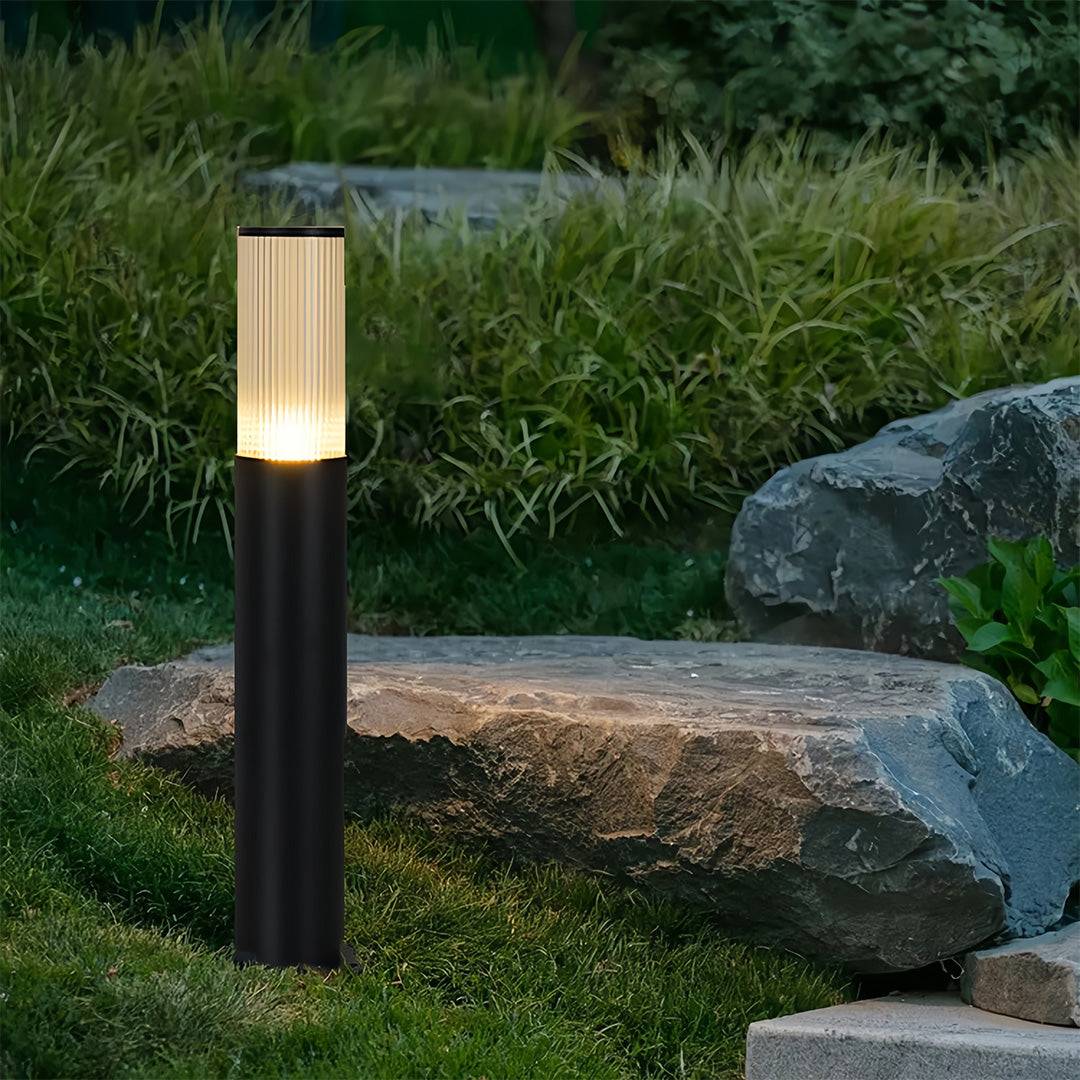 Modern Outdoor Bollard Path Light with Warm LED Illumination