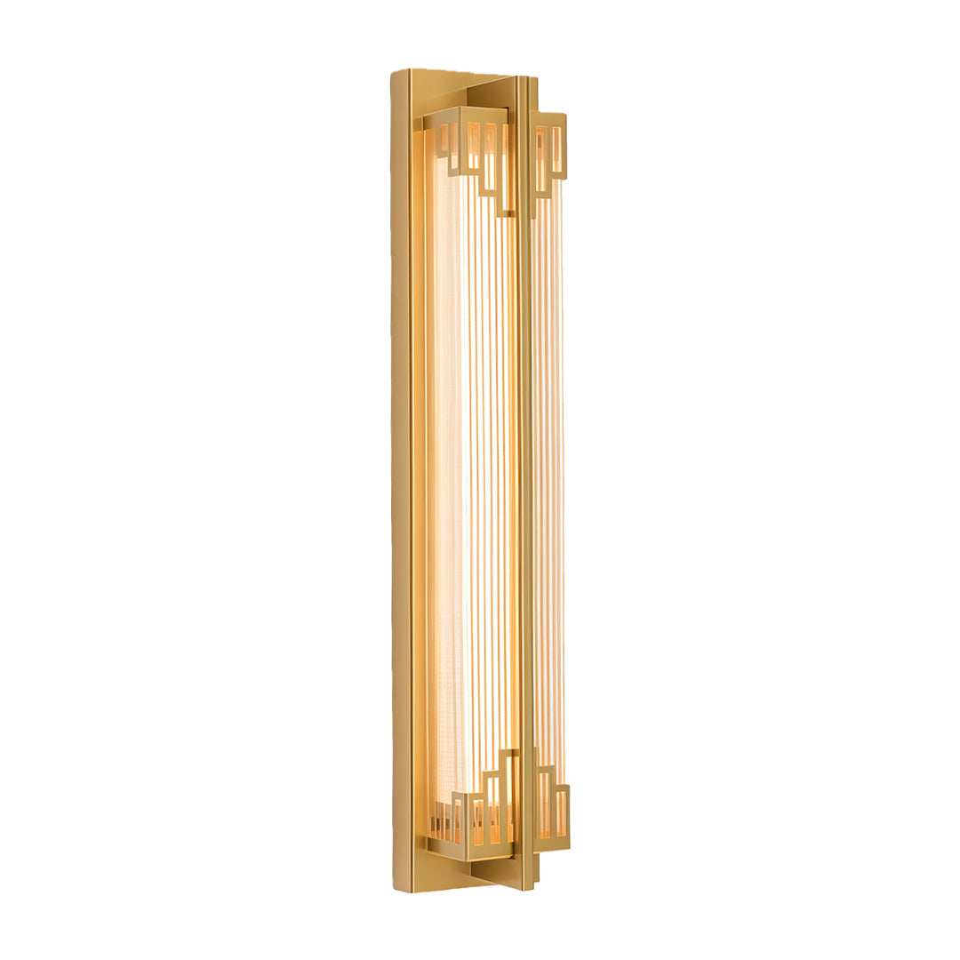 Outdoor Linear LED Wall Sconce in Stainless Steel, Modern Waterproof Courtyard Lighting