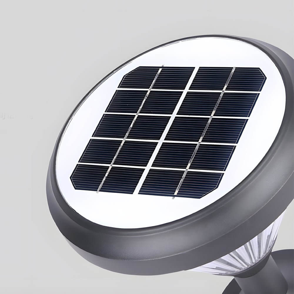 Modern Black Solar Pathway Lights 27.6" with Frosted Glass Shade for Garden Paths