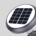 Modern Black Solar Pathway Lights 27.6" with Frosted Glass Shade for Garden Paths