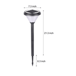 Modern Black Solar Pathway Lights 27.6" with Frosted Glass Shade for Garden Paths