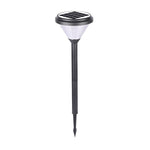 Modern Black Solar Pathway Lights 27.6" with Frosted Glass Shade for Garden Paths