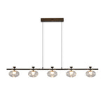 Linear Glass Chandelier Modern Minimalist Pendant Light for Dining Room and Living Room