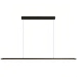 Nordic Minimalist Linear LED Pendant Light in Black Aluminum