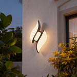 Modern Minimalist Outdoor Wall Sconce in Matte Black, IP65 Waterproof LED