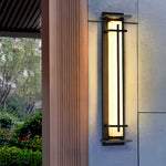 Minimalist Waterproof Outdoor Wall Light in Black Stainless Steel
