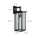 Aurelia Outdoor Lantern Wall Sconce – Waterproof Iron & Glass Courtyard Light