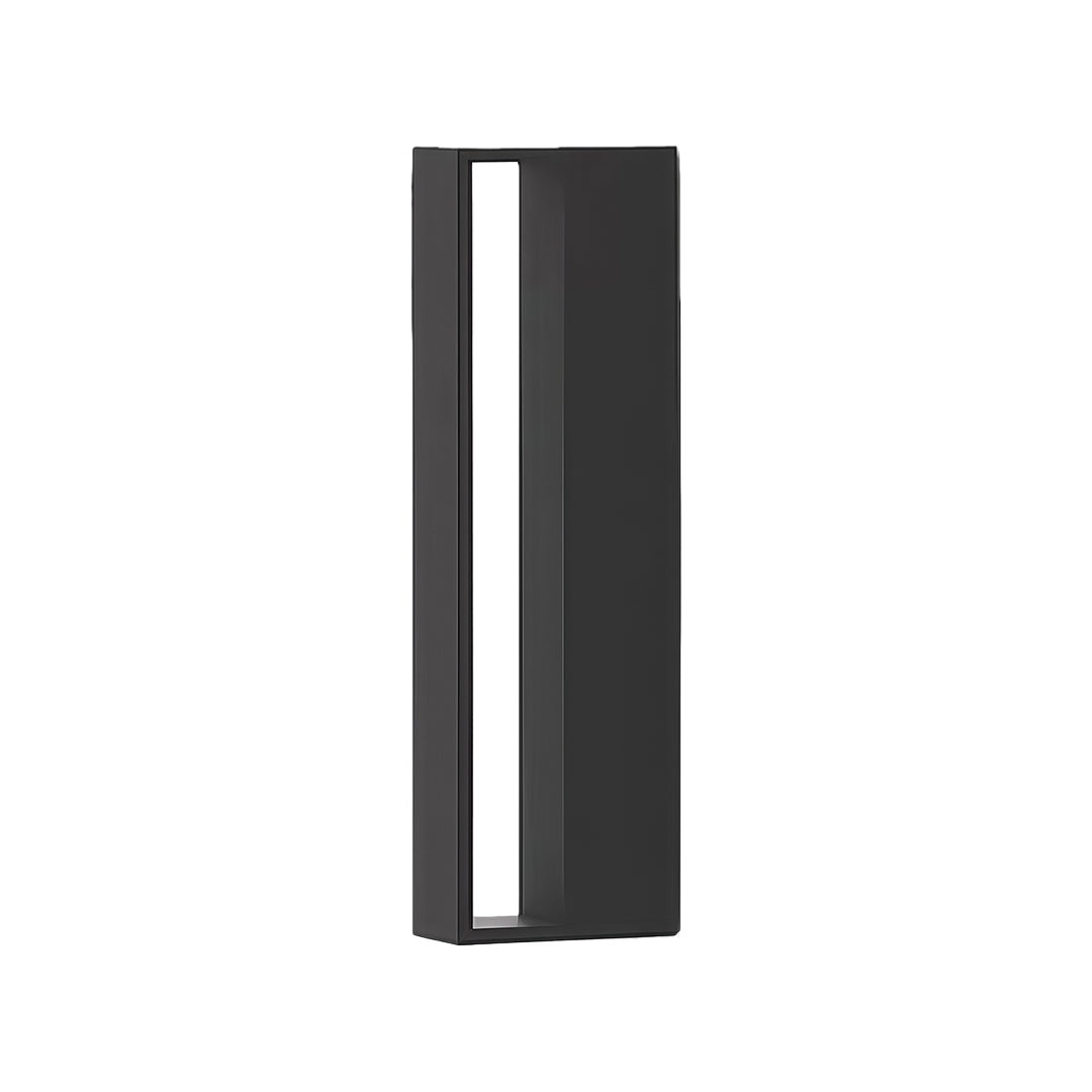 Modern Outdoor Wall Sconce in Matte Black Stainless Steel with Warm LED Light
