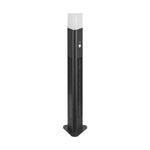Solar-Powered Black Aluminum Bollard Light with Motion Sensor for Pathways