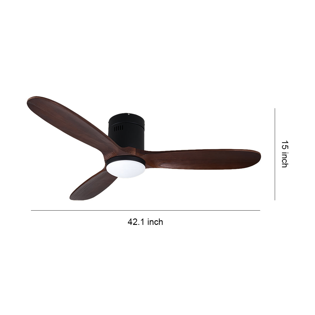Aria 42" Modern Wooden Ceiling Fan with Integrated LED Light and Remote