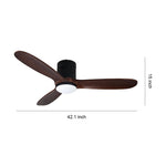Aria 42" Modern Wooden Ceiling Fan with Integrated LED Light and Remote