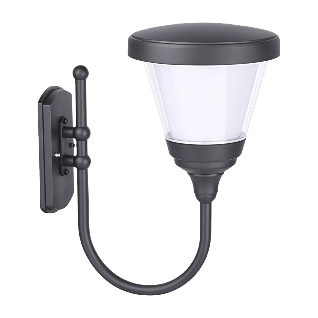 Modern Outdoor Wall Sconce with Curved Arm – Waterproof LED Garden Light