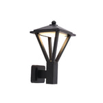 Outdoor LED Wall Sconce in Black or White for Modern Courtyards