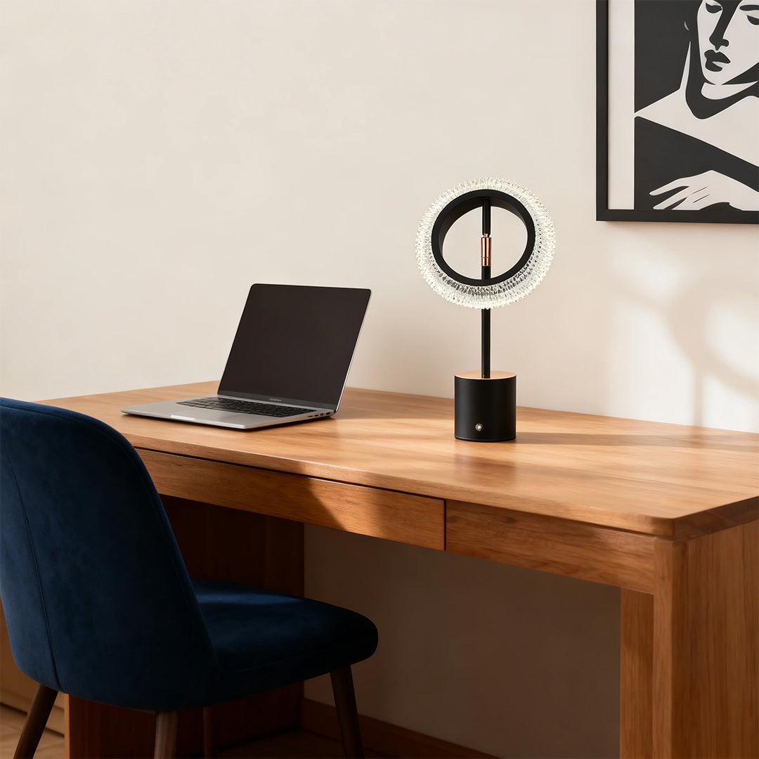 Ring Table Lamp – Modern Minimalist Touch Rechargeable LED Desk Light