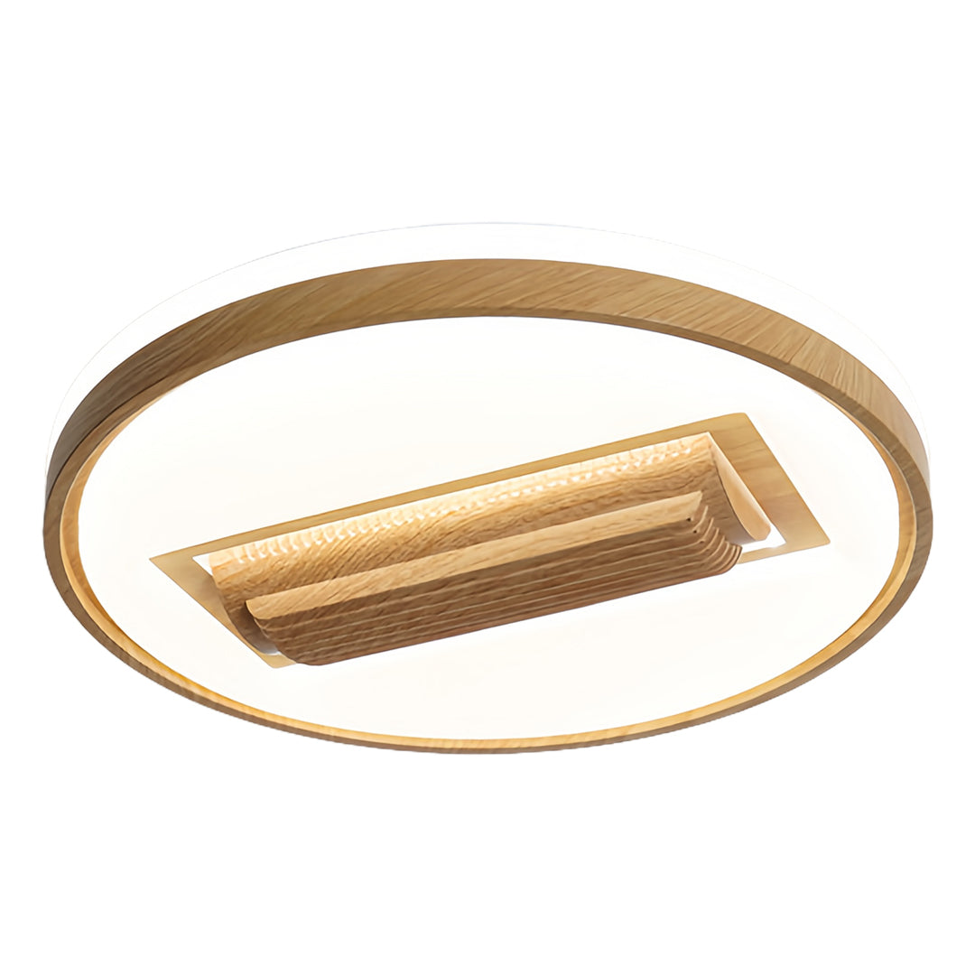 Aura Bladeless Ceiling Fan with Integrated LED Light | Modern Flush Mount
