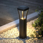Geometric Outdoor Bollard Lights | Modern Aluminum Landscape Path Lighting