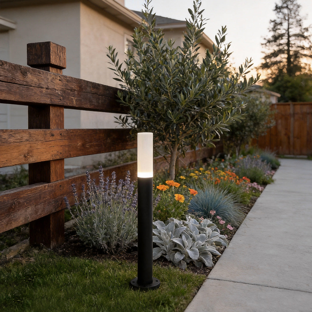 Modern Bollard Light with Acrylic Shade, IP65 Waterproof, 7W LED
