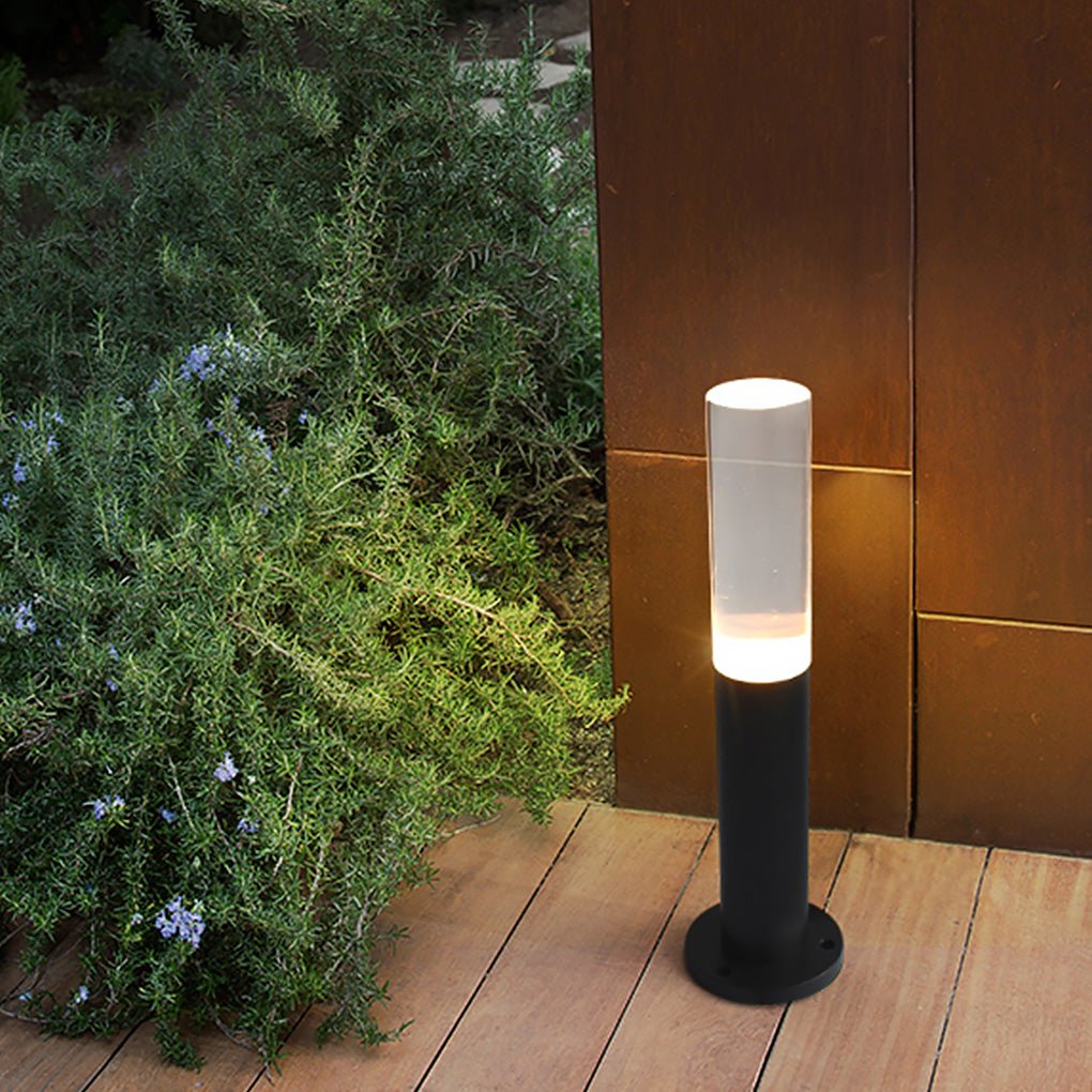 Modern Bollard Light with Acrylic Shade, IP65 Waterproof, 7W LED