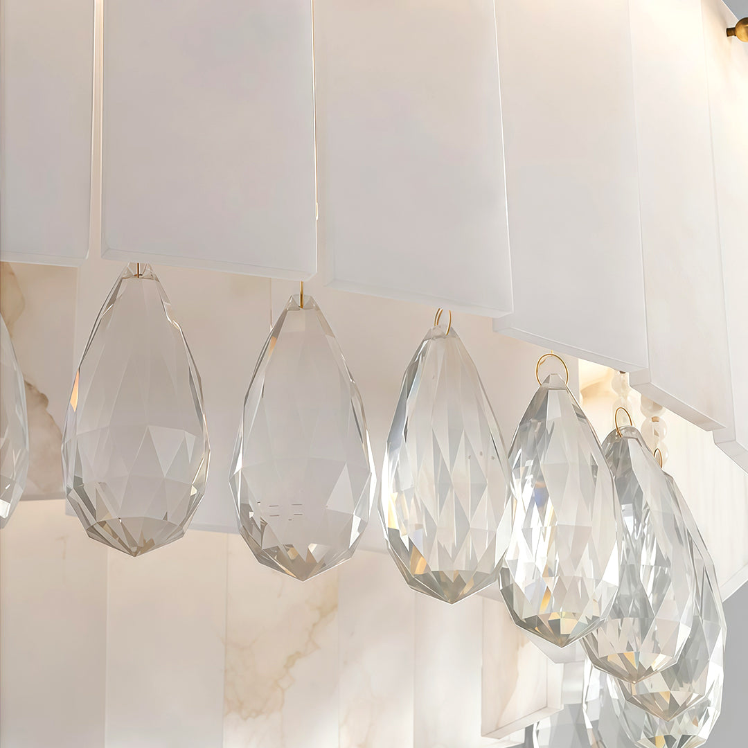 Luxury Cloud Stone Brass Chandelier | Modern Designer Ceiling Light