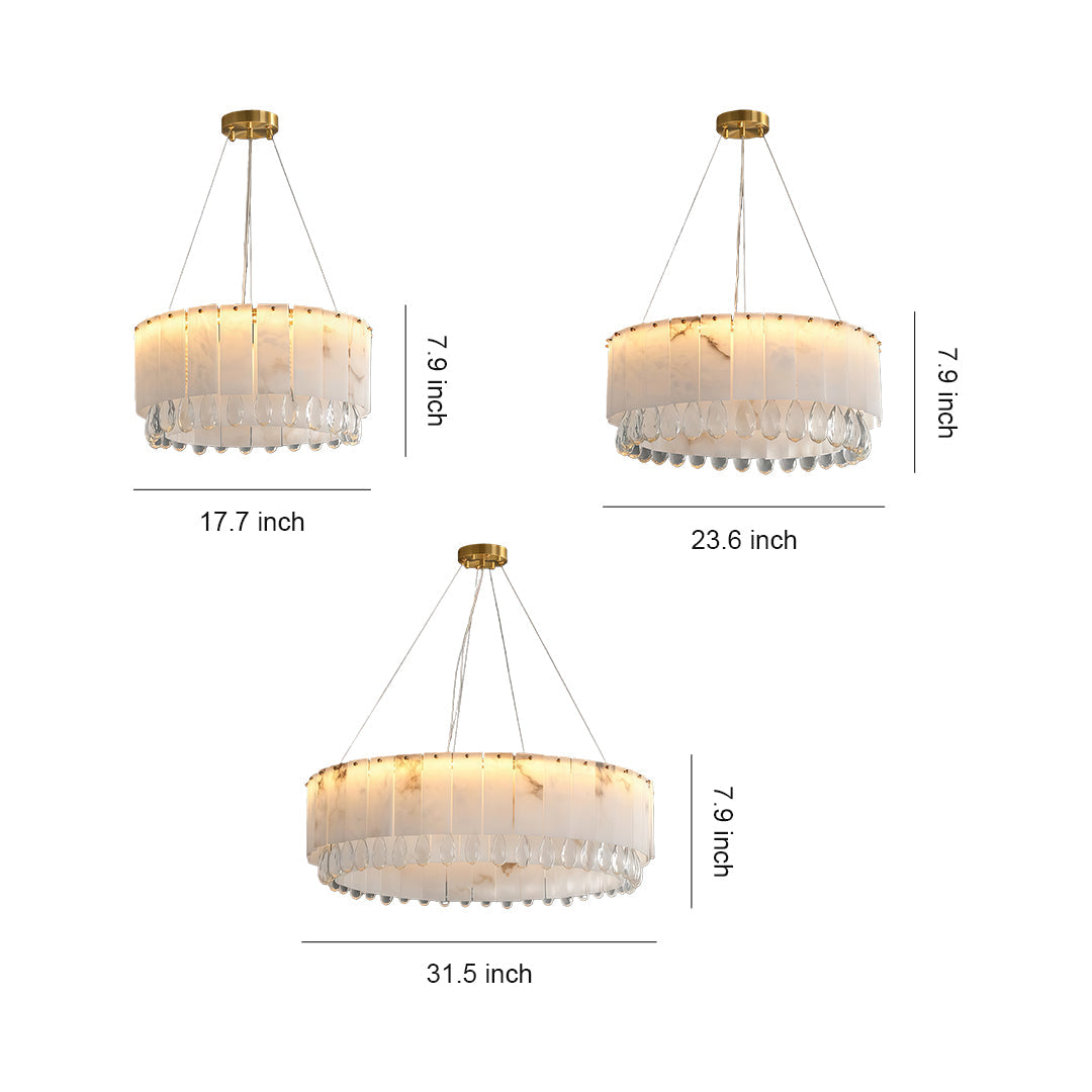 Luxury Cloud Stone Brass Chandelier | Modern Designer Ceiling Light