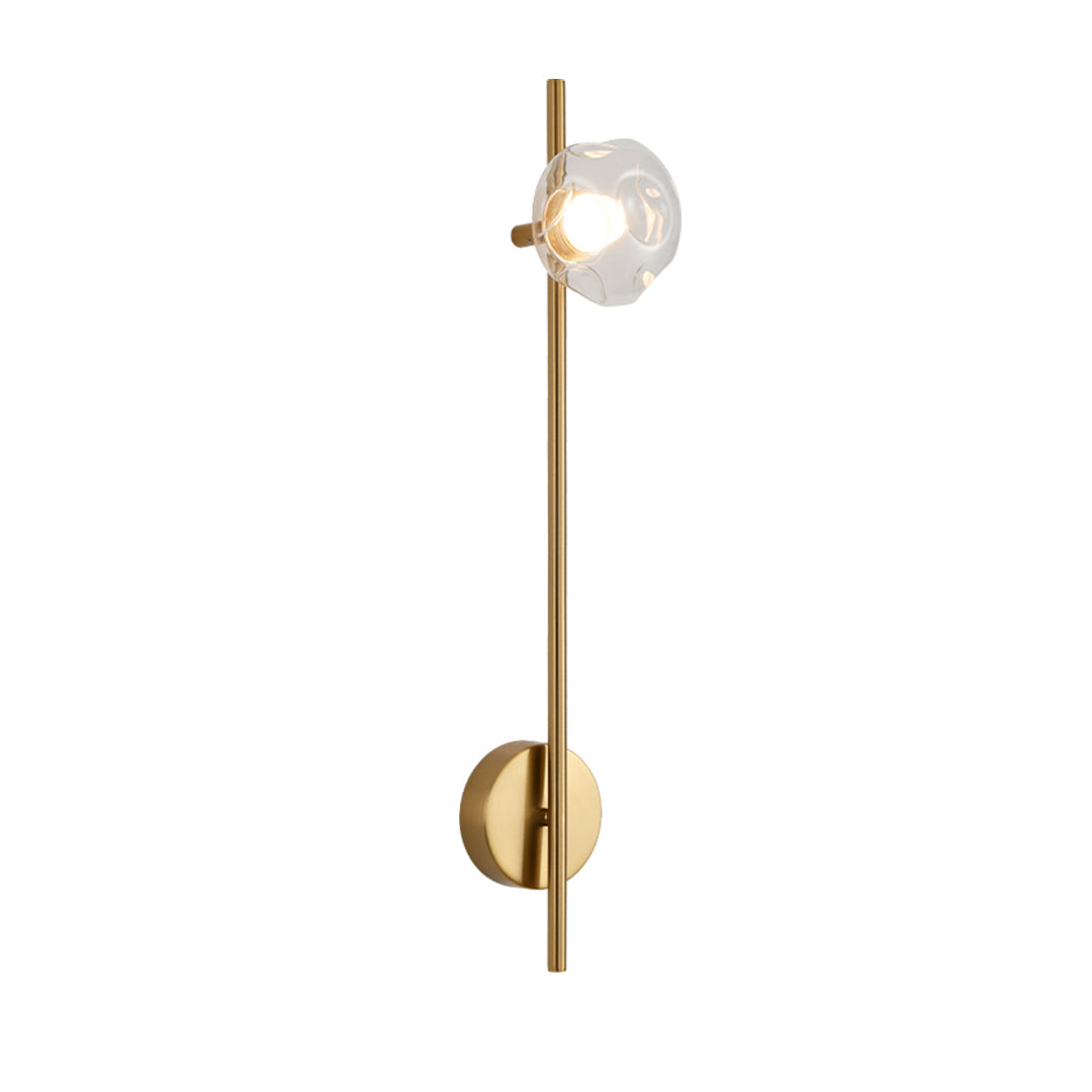 Modern Linear LED Wall Sconce with Pleated Glass Shade