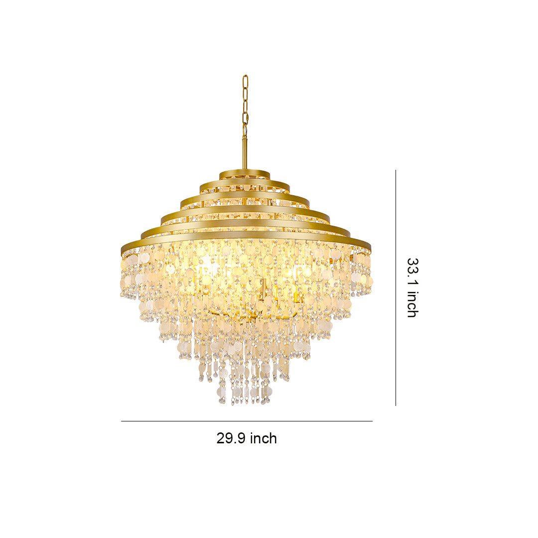 Aurelia Gyro Shell Chandelier — Modern Artistic Pendant Light