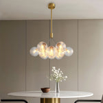 Aurelia Bubble Chandelier in Solid Copper, Modern Minimalist Ceiling Light
