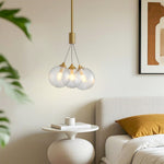 Aurelia Bubble Chandelier in Solid Copper, Modern Minimalist Ceiling Light