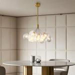 Aurelia Bubble Chandelier in Solid Copper, Modern Minimalist Ceiling Light