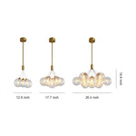 Aurelia Bubble Chandelier in Solid Copper, Modern Minimalist Ceiling Light