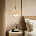 Aurelia Bubble Chandelier in Solid Copper, Modern Minimalist Ceiling Light