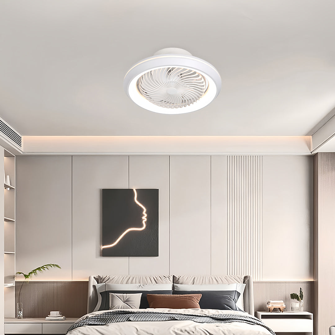 Aura 7-Blade Ceiling Fan with Integrated LED Light and Remote