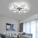 Lumina Flush Mount LED Ceiling Light in Black Iron and Silicone
