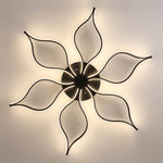 Lumina Flush Mount LED Ceiling Light in Black Iron and Silicone