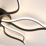 Lumina Flush Mount LED Ceiling Light in Black Iron and Silicone