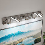Chrome LED Vanity Light for Bathroom Mirror, Modern Minimalist Wall Mount