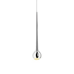 Aurelle Drop LED Pendant Light in Chrome and Acrylic
