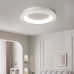 Italian Minimalist LED Flush Mount Ceiling Light in White