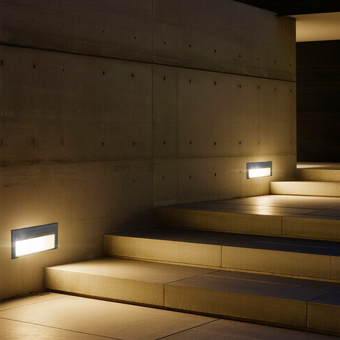 Square Recessed Step Light | Architectural Outdoor LED Wall Luminaire