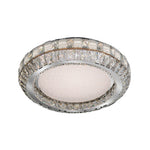 Lumina Crystal Flush Mount Ceiling Light – Contemporary LED Linear Fixture