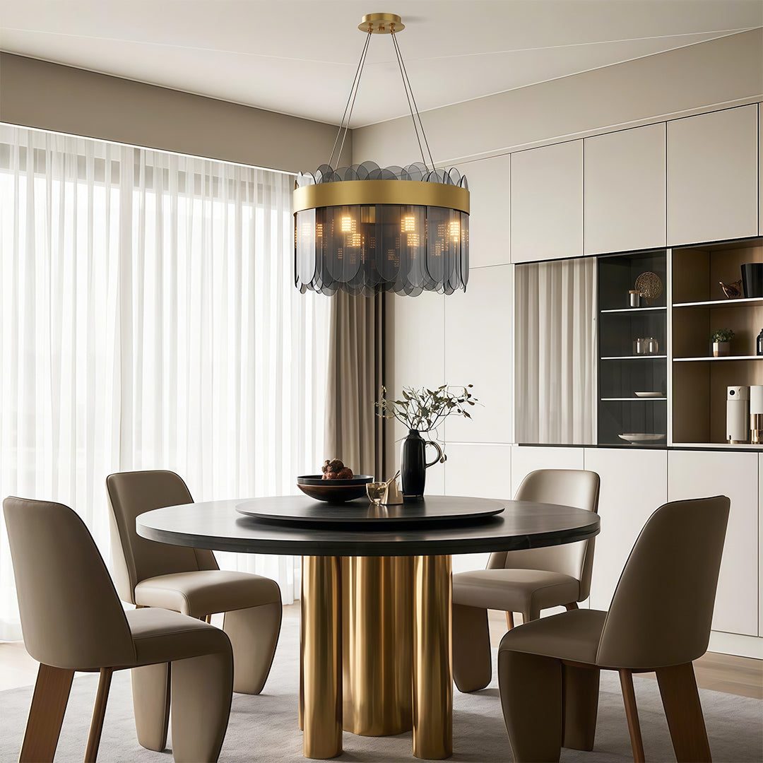 Lumina Glass Chandelier — Modern Luxury Pendant for Dining & Living Spaces