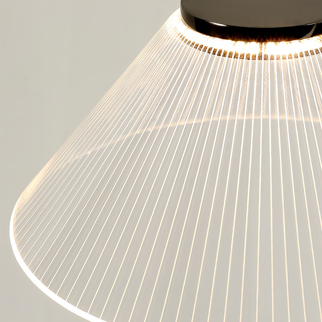 Lumina Chrome Floor Lamp with Acrylic Shade, Modern LED Standing Light