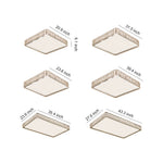 Crystal Flush Mount Ceiling Light Modern Minimalist Chrome LED