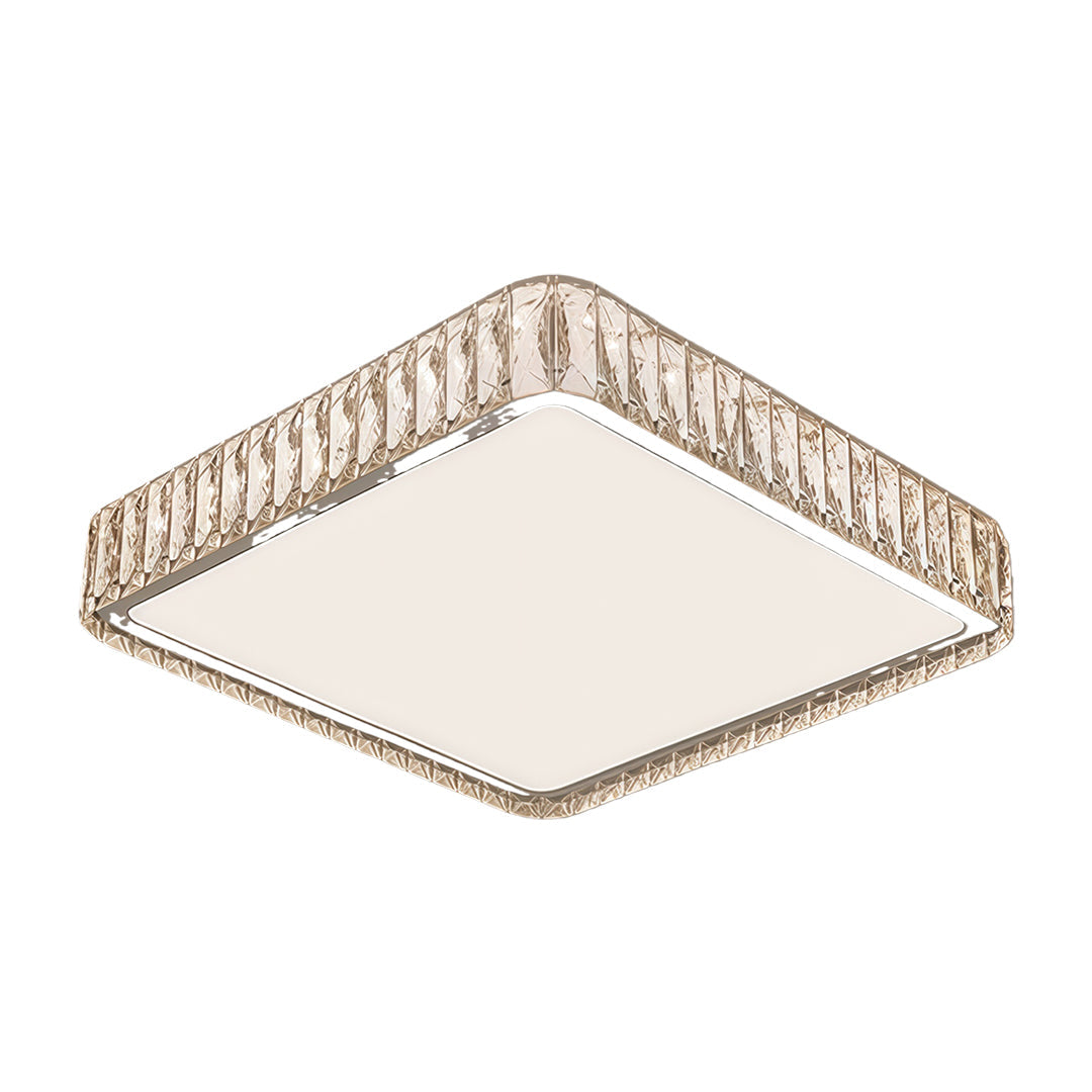 Crystal Flush Mount Ceiling Light Modern Minimalist Chrome LED