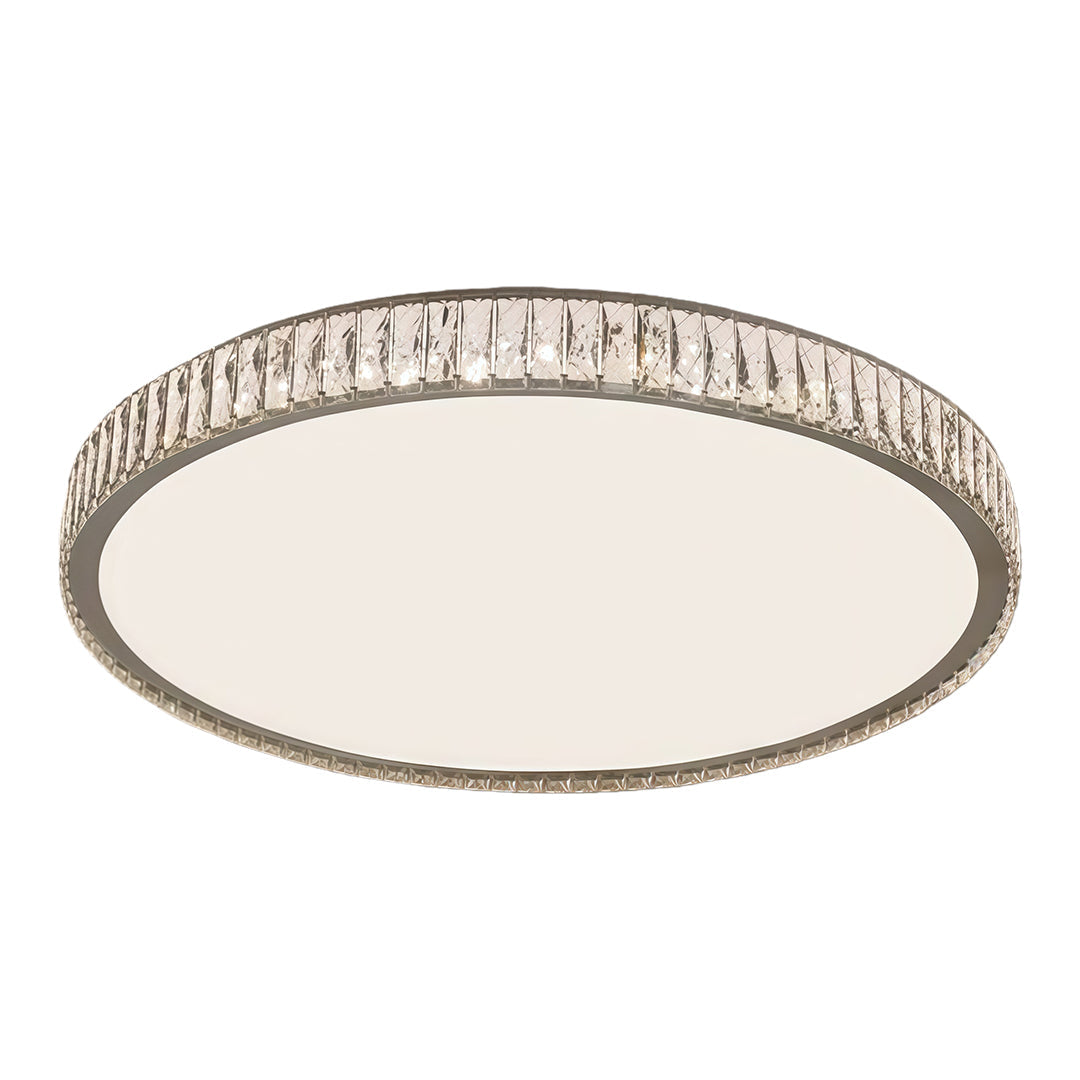 Crystal Flush Mount Ceiling Light Modern Minimalist Chrome LED